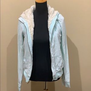 Victoria's Secret Pink Fur Sequin Zip Up Jacket